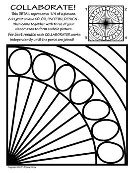 Radial symmetry collaborative activity coloring pages collaborative art collaborative art projects for kids collaborative art projects