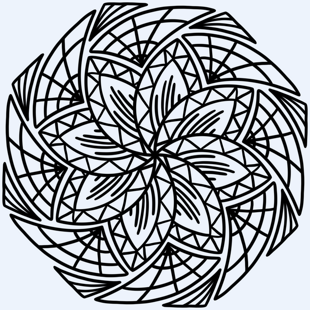 Radial symmetry coloring pages i made enjoy rprocreate