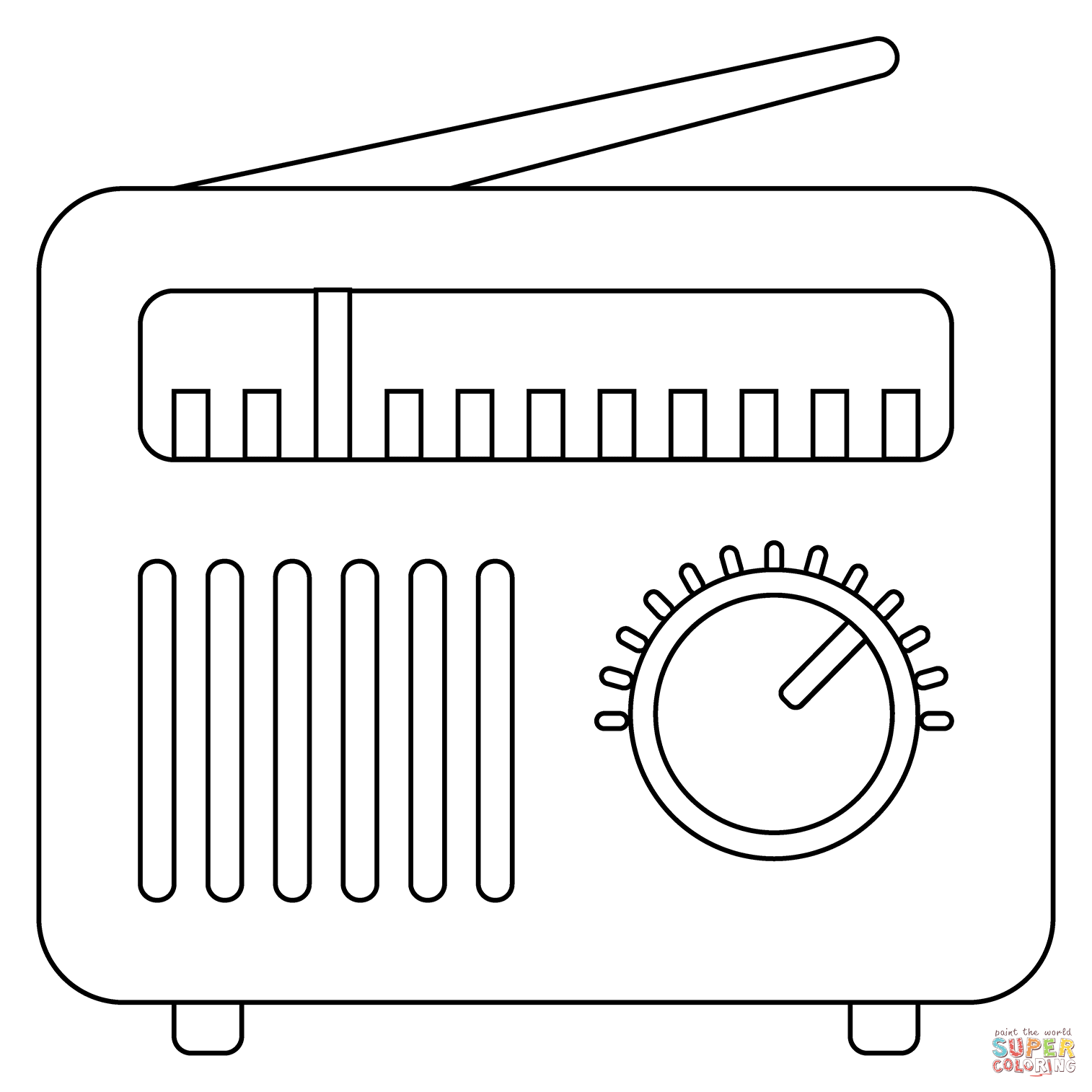 Radio emoji coloring page free printable coloring pages