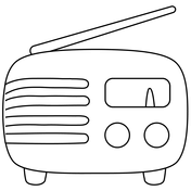 Radio emoji coloring page free printable coloring pages