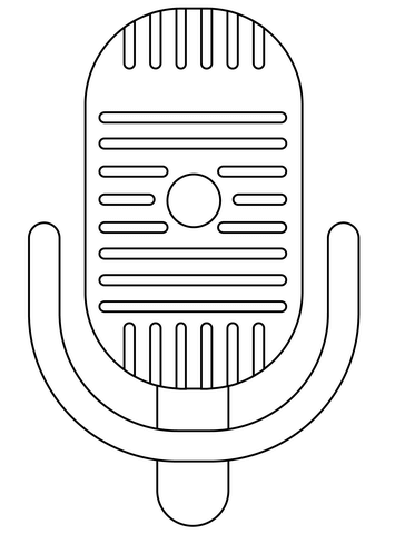 Studio mic emoji coloring page free printable coloring pages