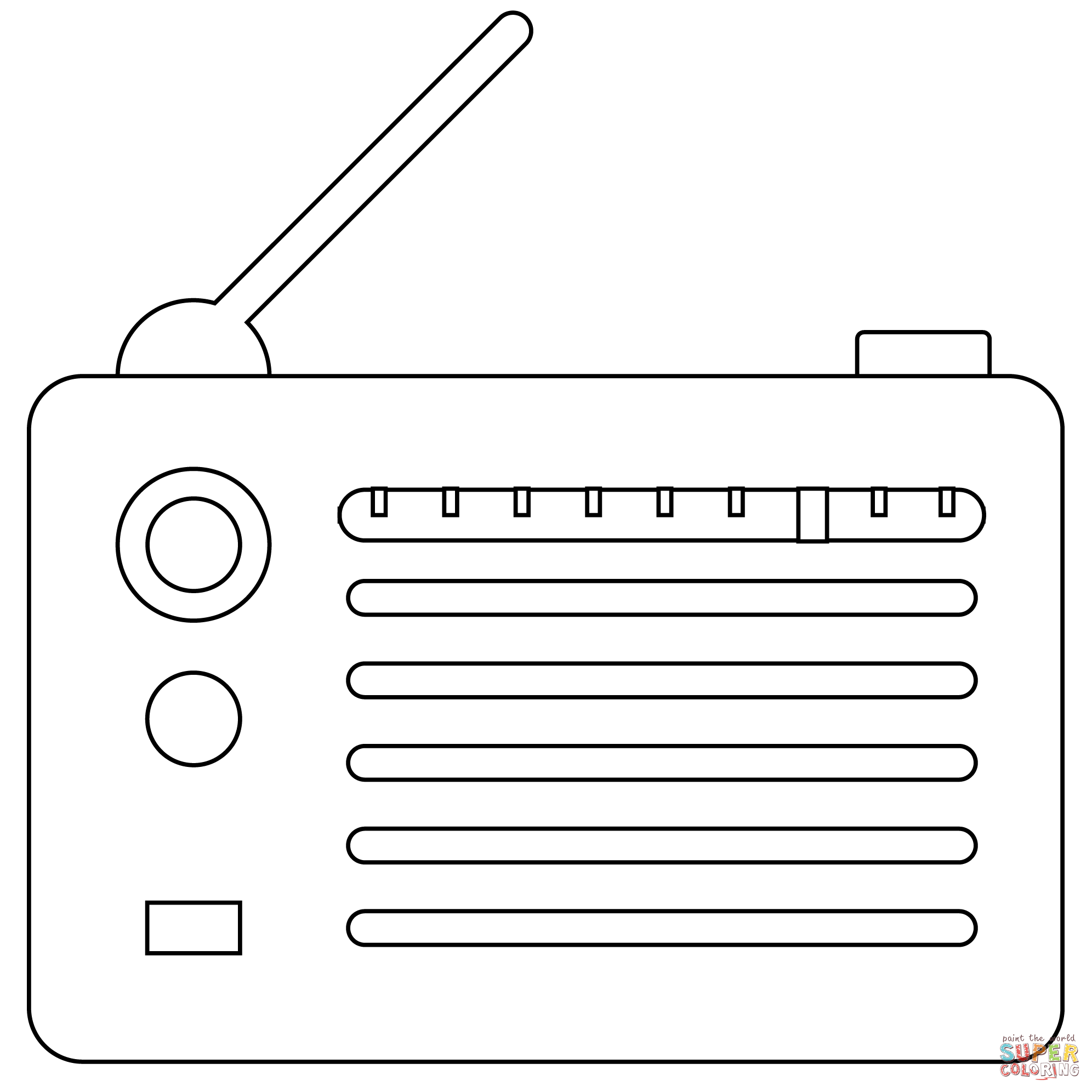 Radio emoji coloring page free printable coloring pages