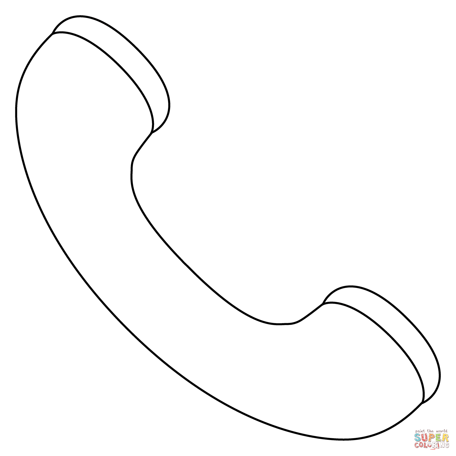 Telephone receiver emoji coloring page free printable coloring pages