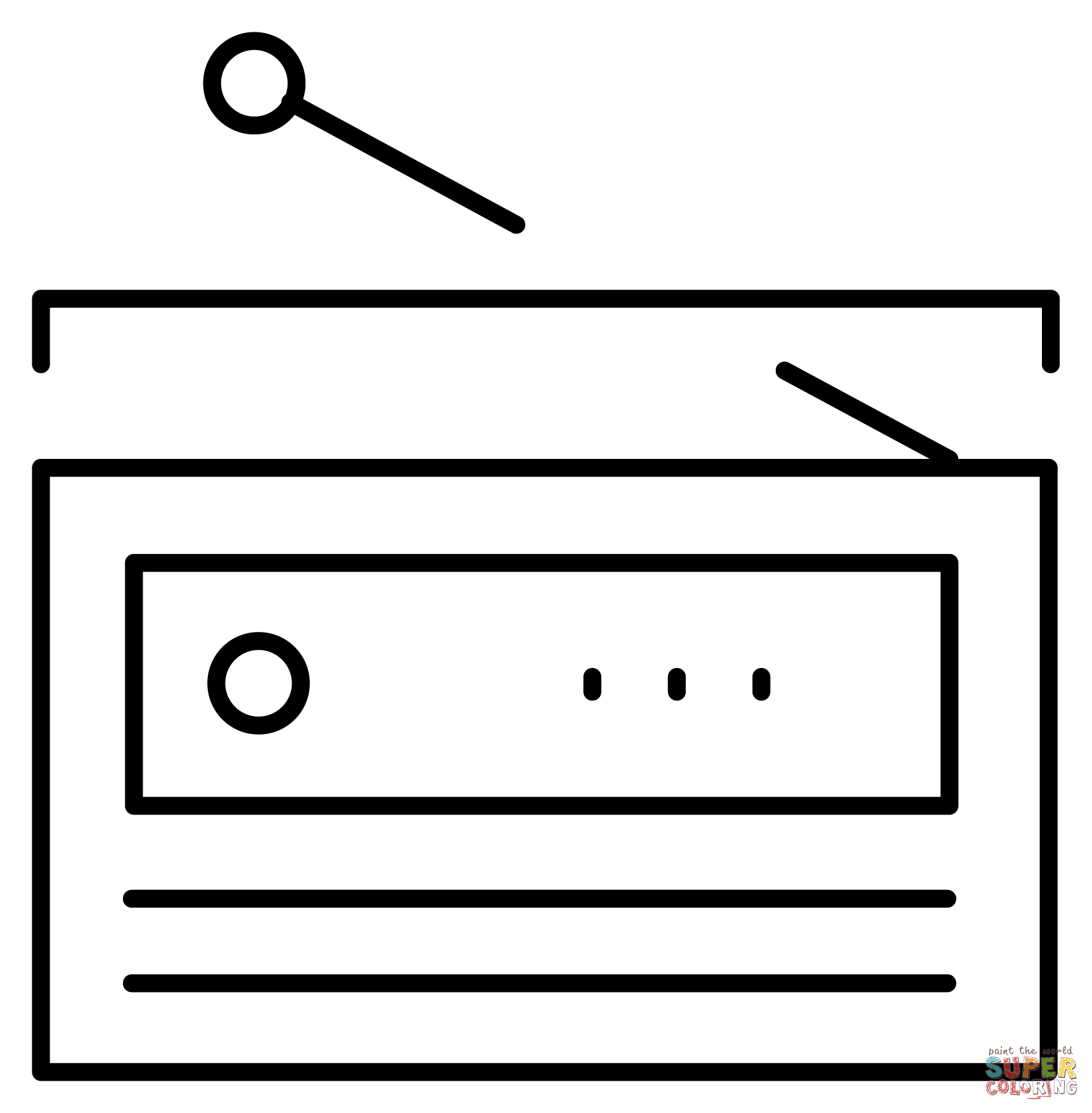 Radio emoji coloring page free printable coloring pages