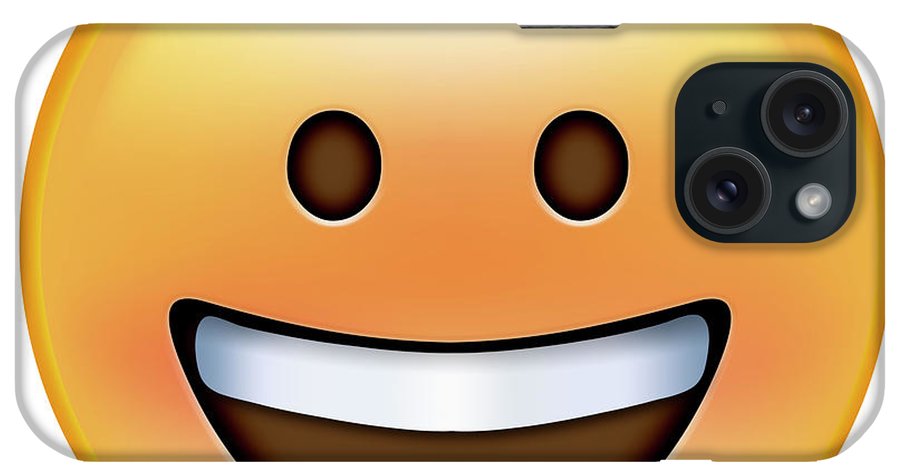 Emoji circle eye smile iphone case by ali lynne