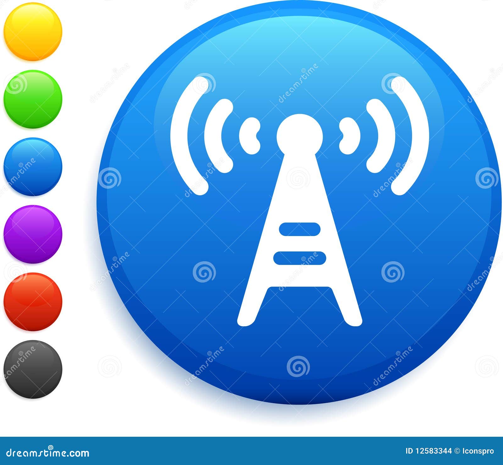 Radio tower icon illustrations vectors