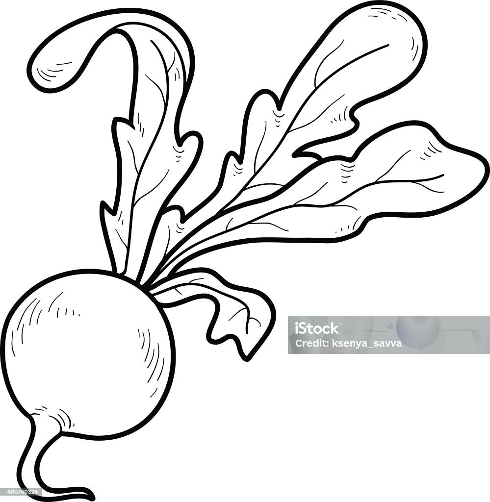 Coloring book fruits and vegetables stock illustration