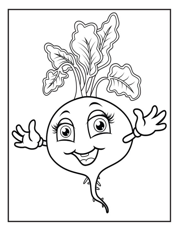 Vegetable coloring pages