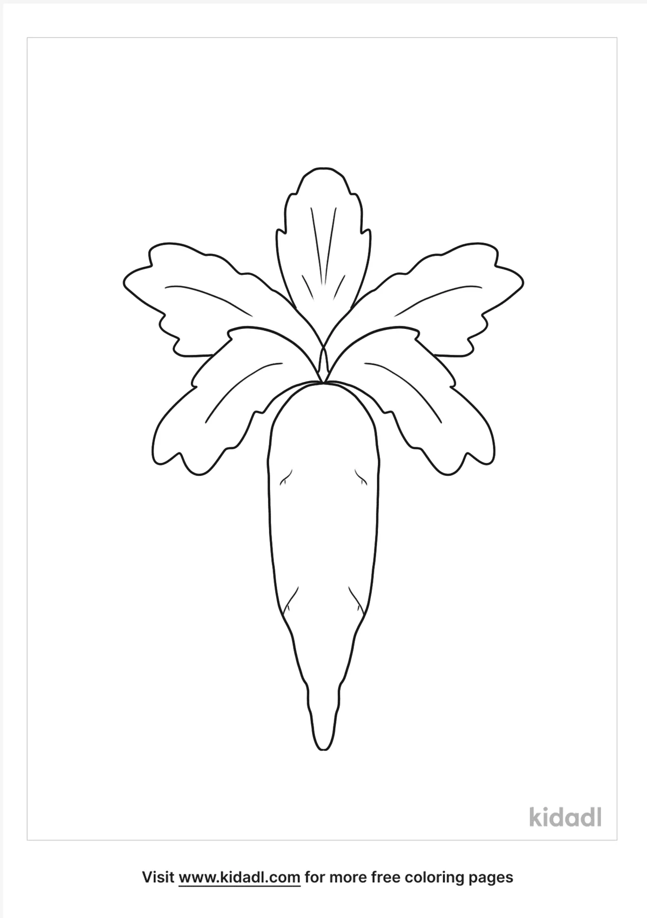 Free radish coloring page coloring page printables