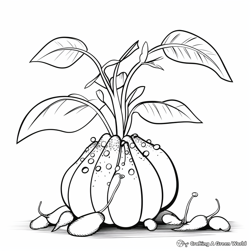 Peas coloring pages