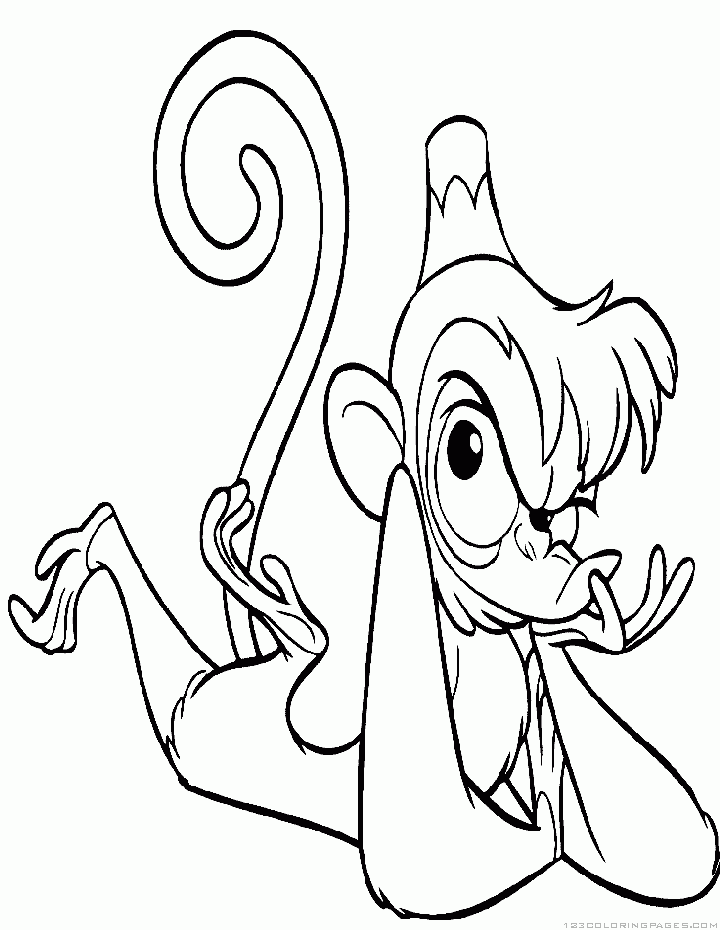 Monkey coloring pages