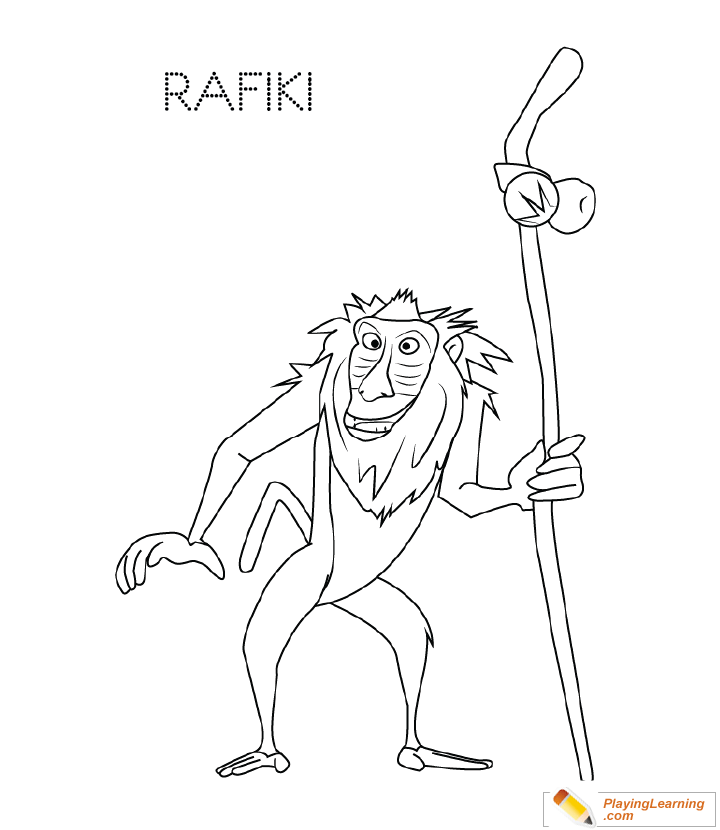 The lion king rafiki coloring page free the lion king rafiki coloring page