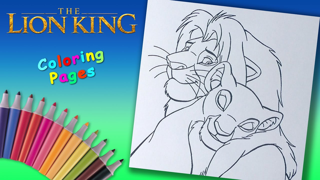 The lion king coloring book for kids simba and nala coloring pages disney coloring