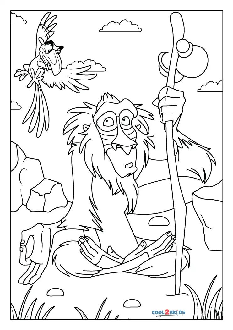 Free printable rafiki coloring pages for kids