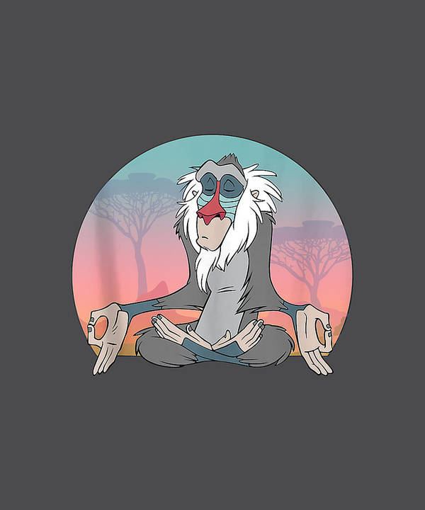 Disney lion king rafiki meditating art print by kha dieu vuong