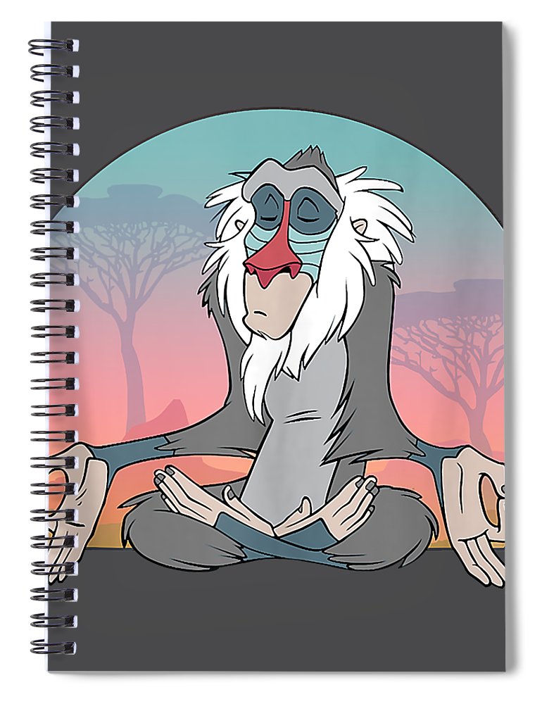 Disney lion king rafiki meditating spiral notebook by kha dieu vuong