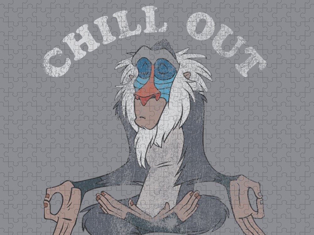 Disney lion king rafiki chill out meditation jigsaw puzzle by alecjl luci