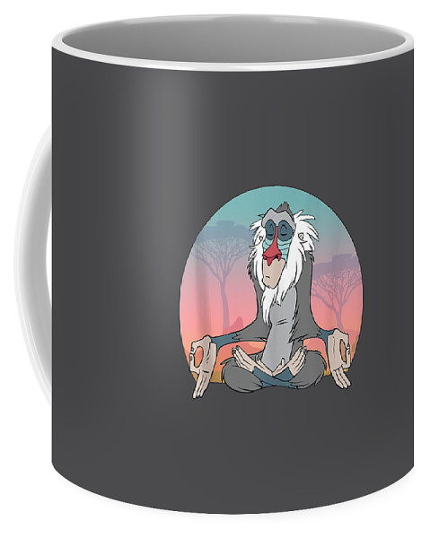 Disney lion king rafiki meditating coffee mug by kha dieu vuong