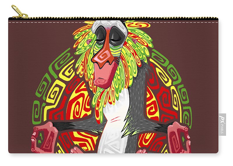 Disney lion king rafiki meditation graphic zip pouch by alecjl luci