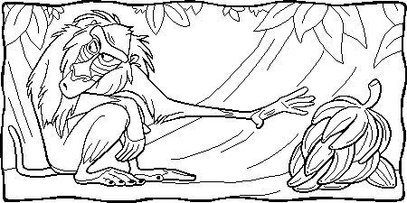 Rafiki and banana coloring page free printable coloring pages