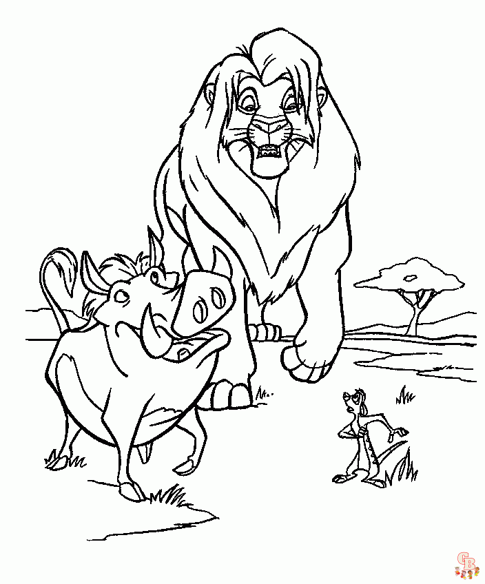 Top lion king coloring pages for kids