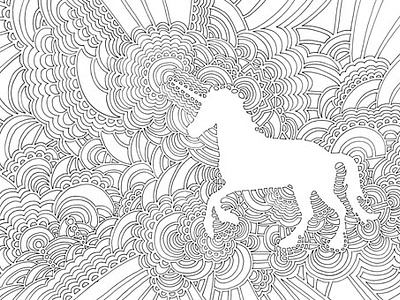 Drawing meditation coloring book pages by kaitlyn parker on