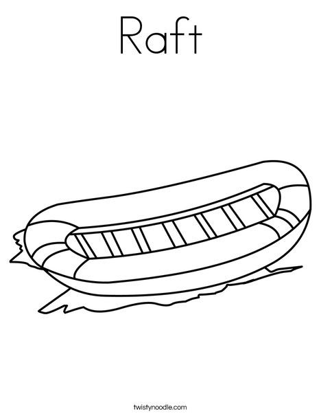 Raft coloring page