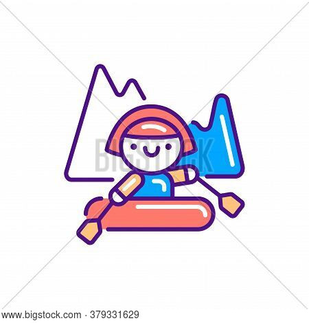 Cute girl rafting vector photo free trial bigstock