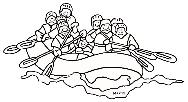 United clip art by phillip martin colorado rafting