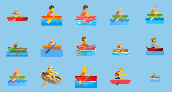 Ð person rowing boat emoji