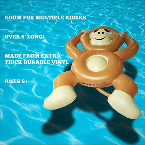 Keenery giant foot raft monkey emoji pool float for kids and adults x