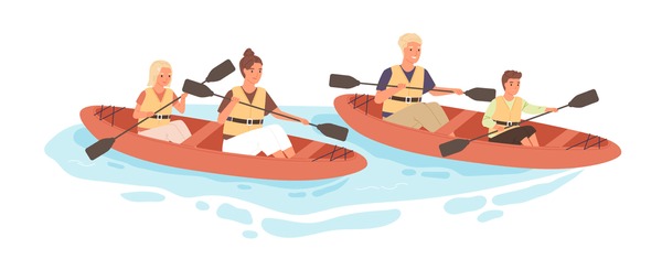 Thousand cartoon kayak royalty