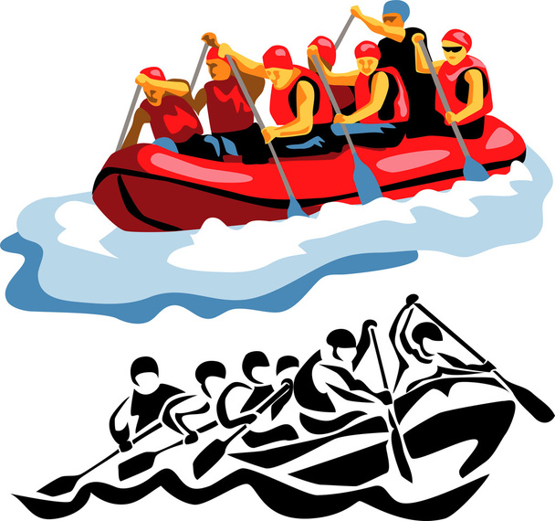 Water rafting free stock vectors