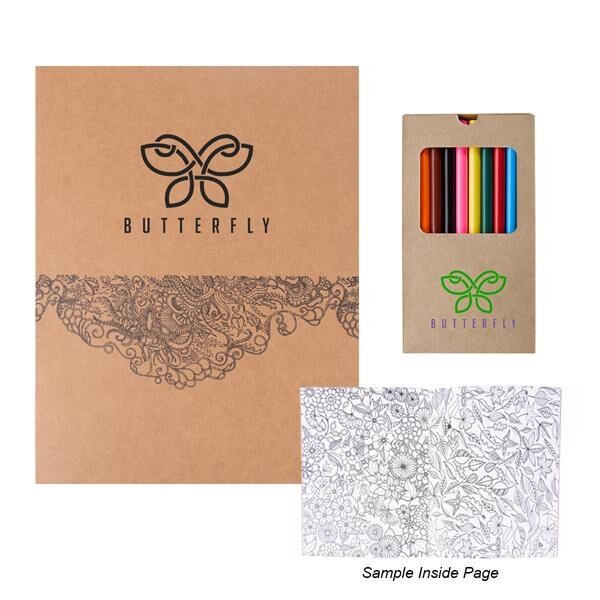 Custom printed secret garden adult coloring book with colored pe with your logo