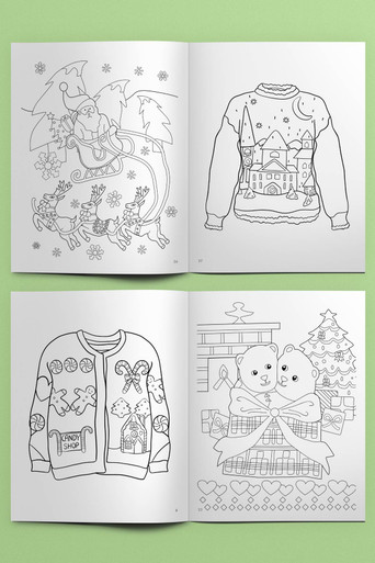 Christmas sweater coloring book