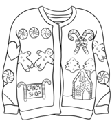 Ragstock christmas sweater coloring book free coloring pages