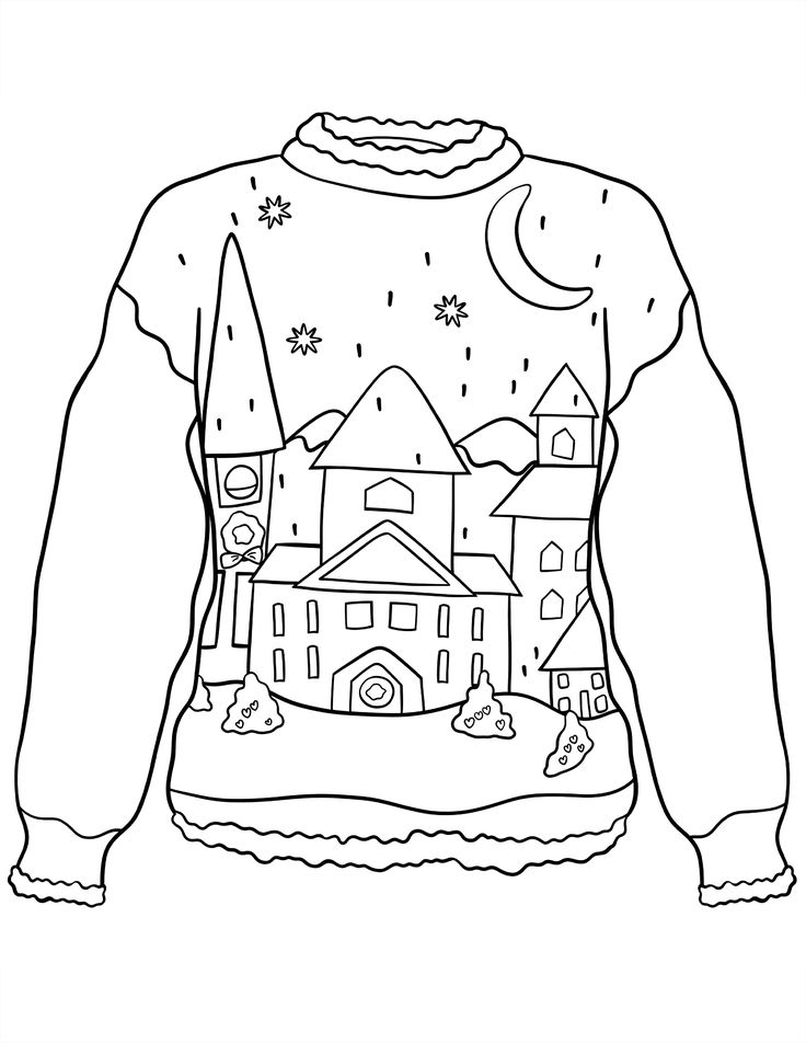 Christmas coloring pages for kids christmas sweaters christmas colors christmas present coloring pages