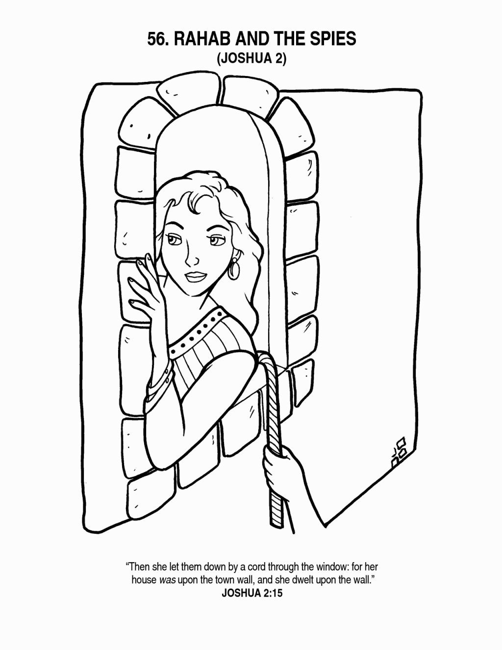 Rahab helps the spies bible coloring pages rahab bible coloring