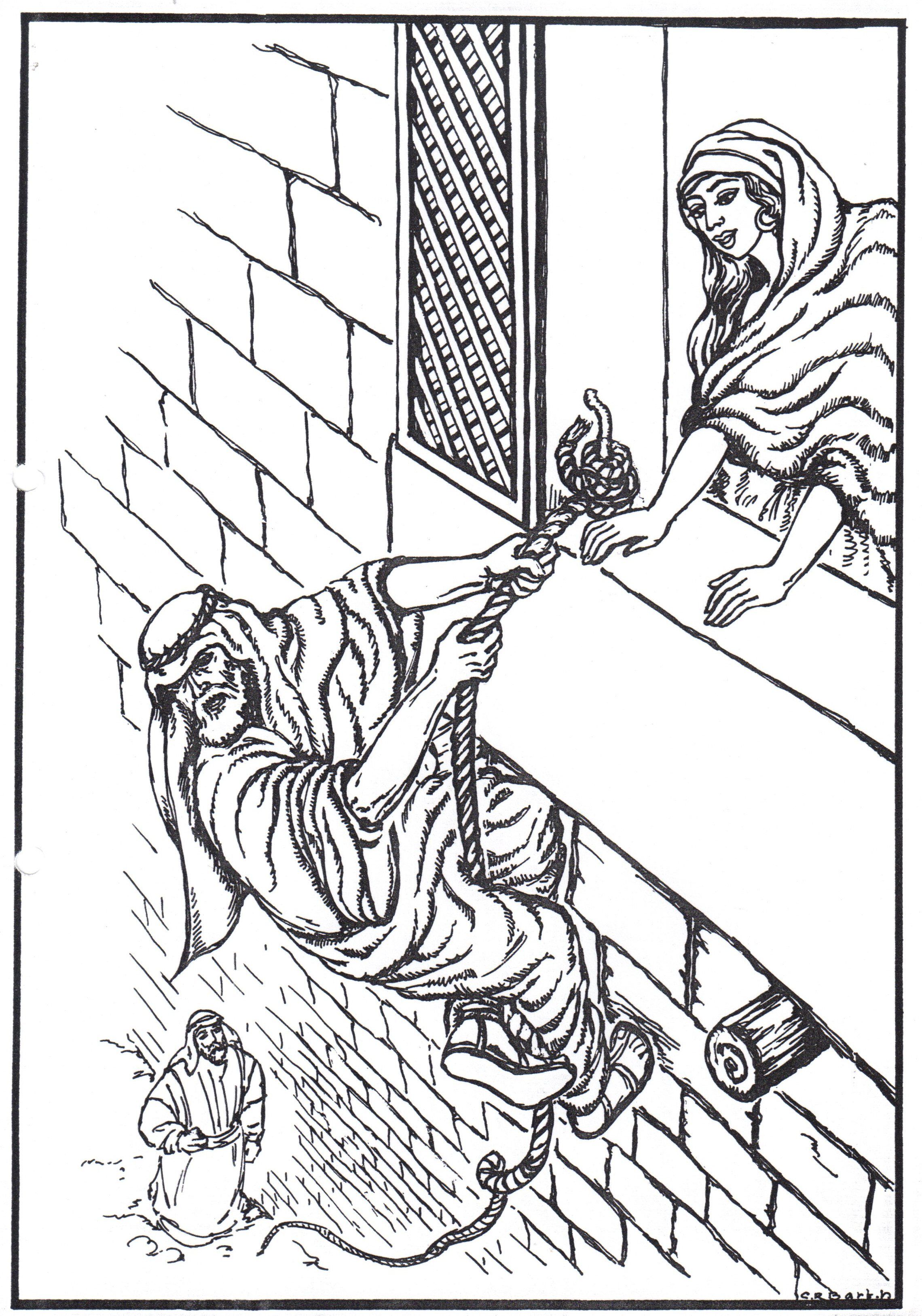 Rahab helps the spies coloring page free printable coloring pages coloring home pages â