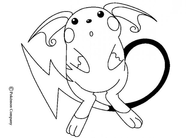 Raichu coloring pages