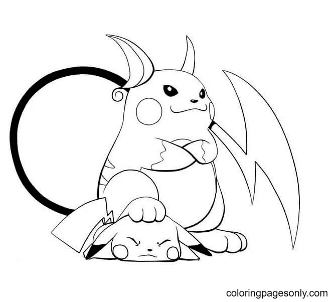 Pikachu coloring pages printable for free download