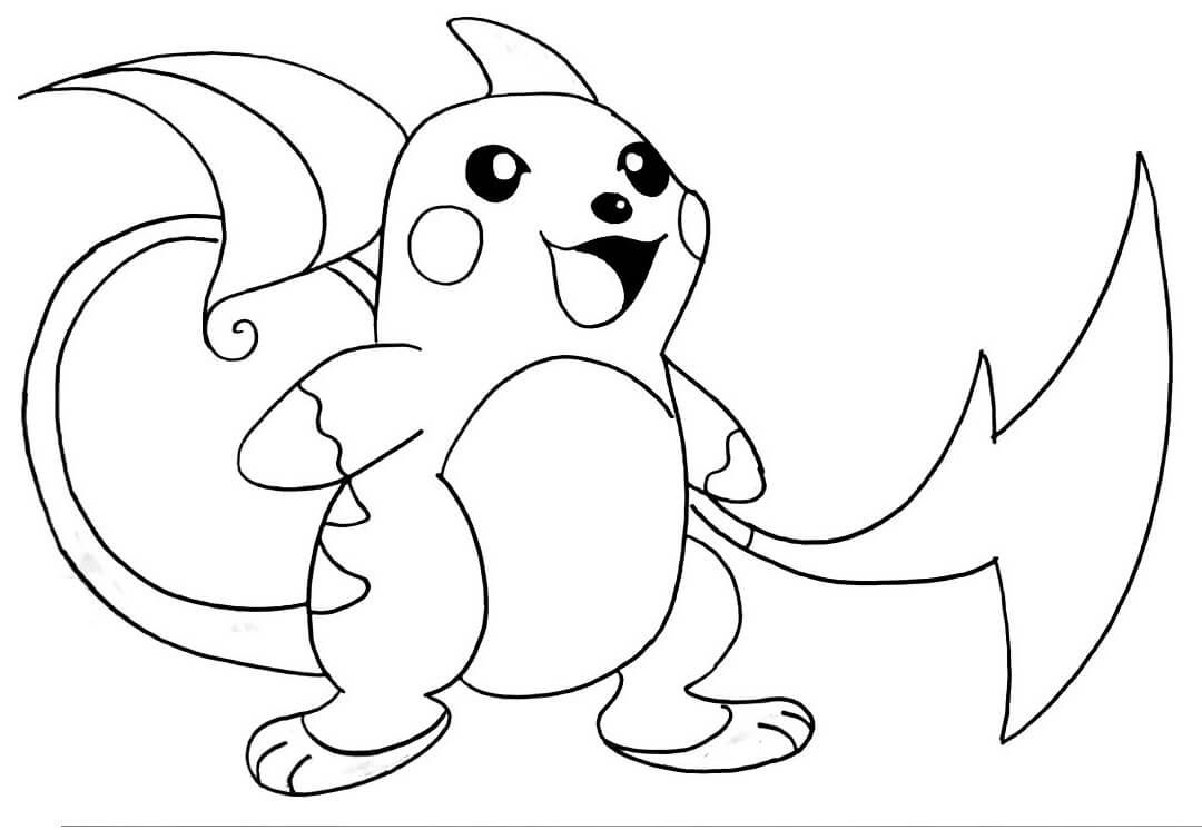 Printable raichu coloring pages pdf