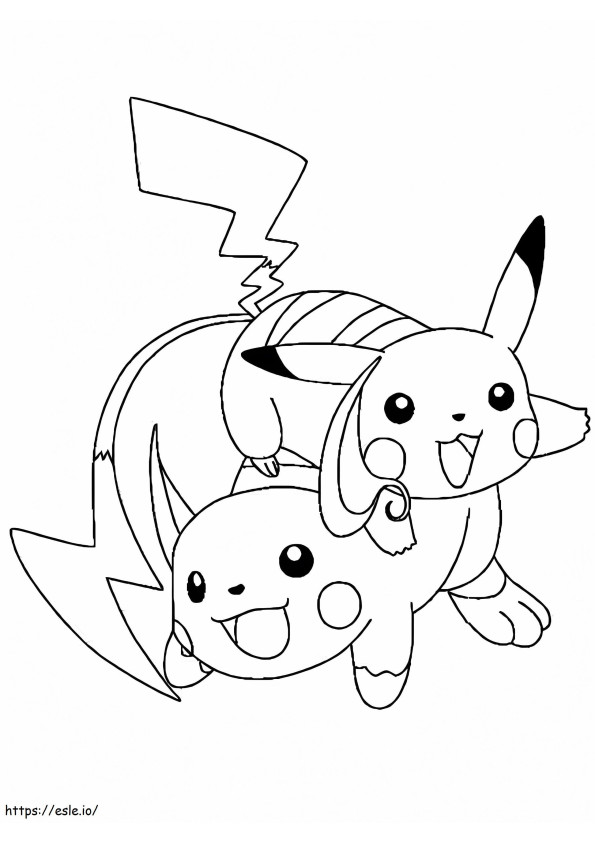 Raichu coloring coloring pages