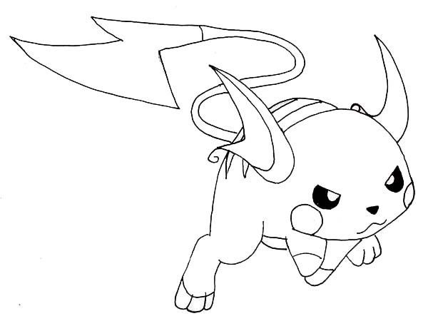 Printable raichu coloring pages pdf