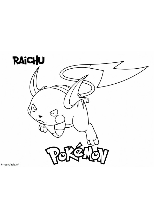 Raichu coloring coloring pages