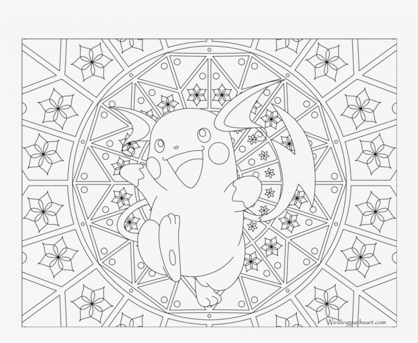 Raichu coloring sheet pages free