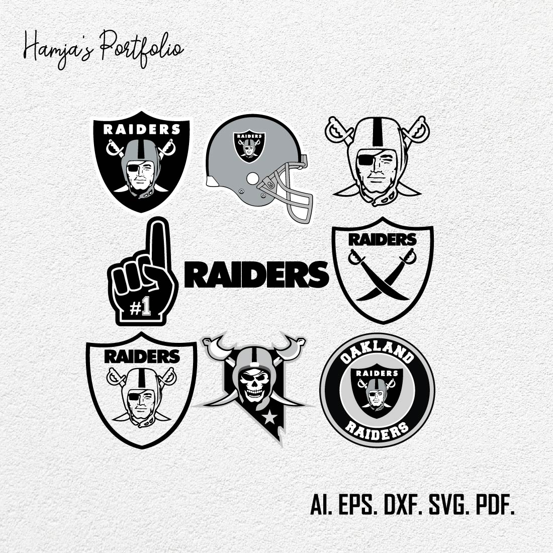 Las vegas raiderrs football svg ll oakland raiders svg ll sport vector logo set