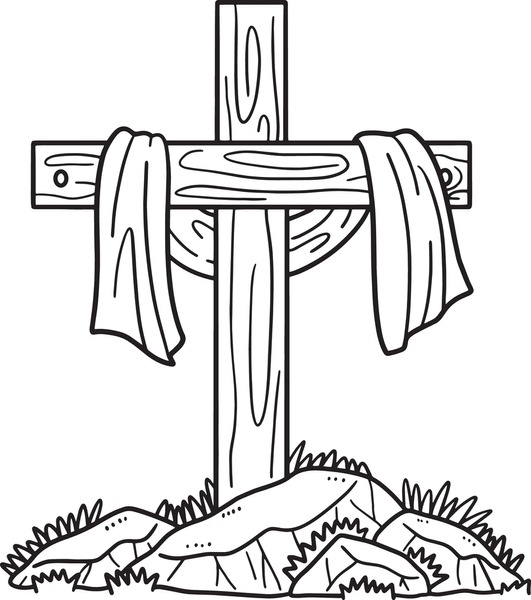 Thousand coloring page cross royalty