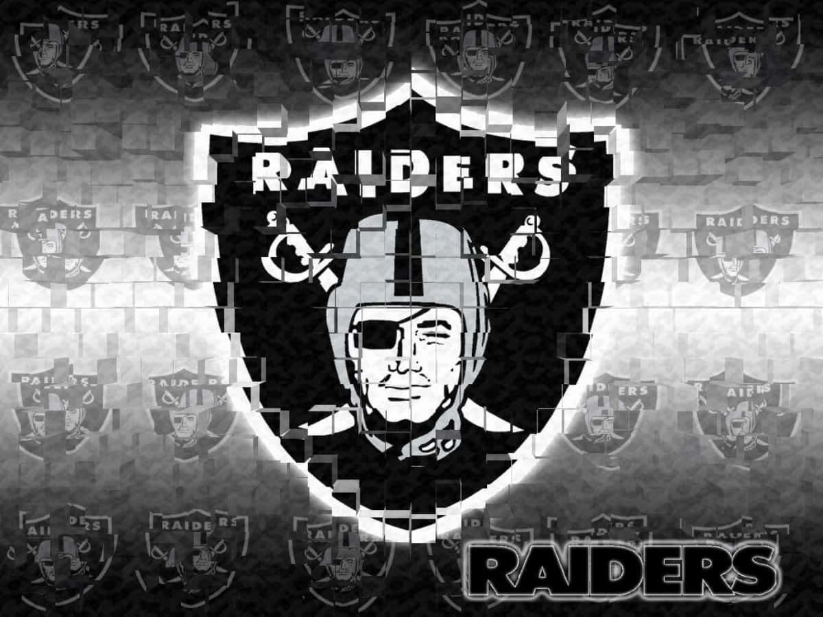 Download las vegas raiders logo pattern wallpaper