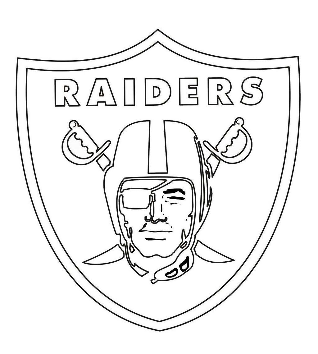 Oakland raiders from nfl coloring sheet football coloring pages oakland raiders logo sports coloring pages